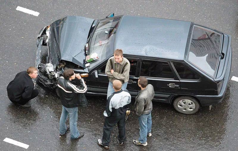 фото реальной автоподставы на дороге