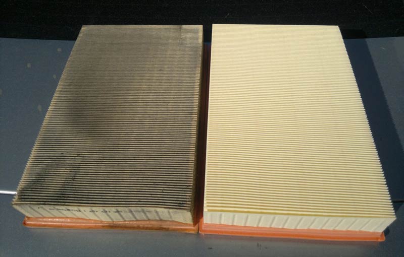 разница между новым и старым воздушным фильтром