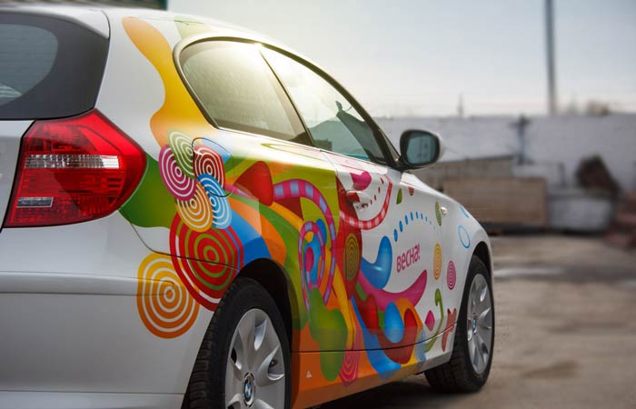 нанесение пленки на авто - тейпография