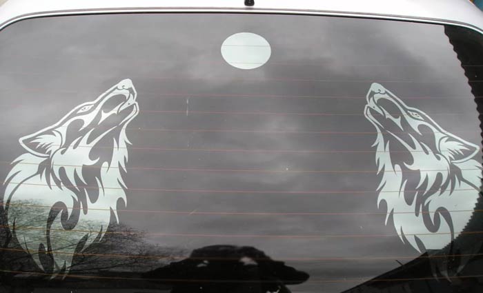 шелкография на заднем стекле авто